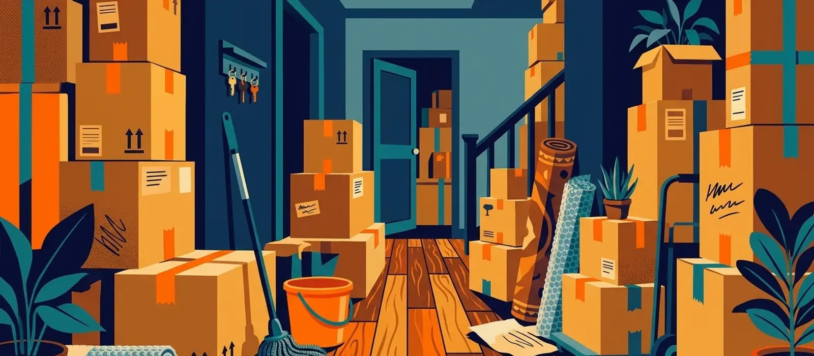 Illustration for the guide: Move-out cleaning checklist